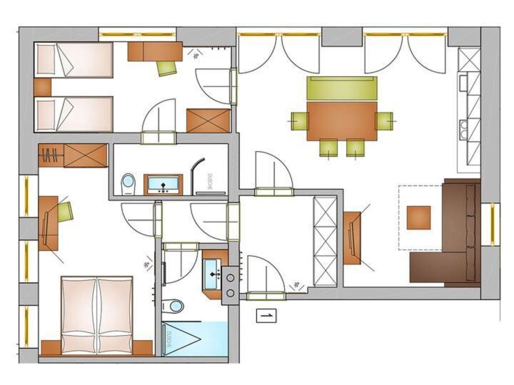 שלאדמינג Appartement Schwab Ski In & Out מראה חיצוני תמונה